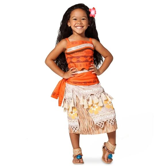 Disney Store‎ Moana Skirt Halloween Costume Kids 7/8 - Picture 11 of 11